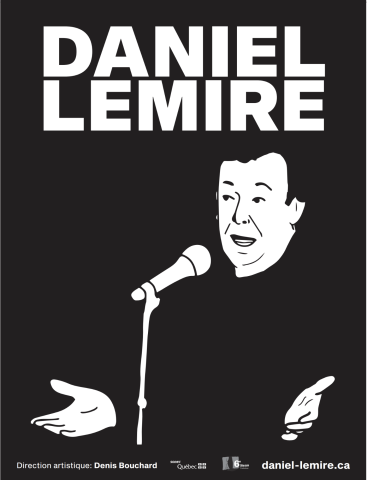 Une image de Daniel Lemire en blanc noir et en style dessin annimé.