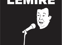 Une image de Daniel Lemire en blanc noir et en style dessin annimé.