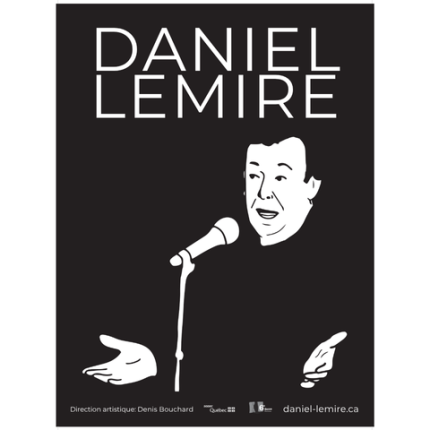 Une image de Daniel Lemire en blanc noir et en style dessin annimé.